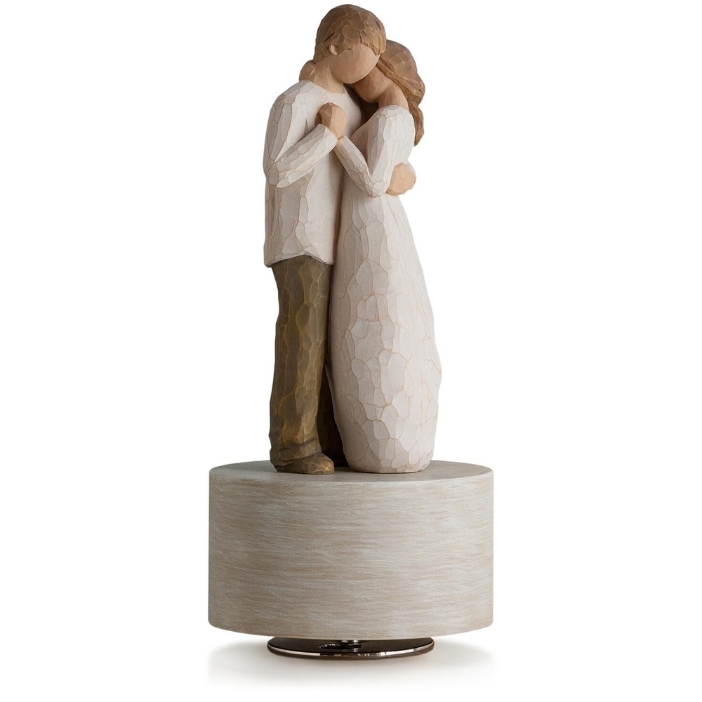 Willow Tree Loving Couple Figurine in Cream and Brown